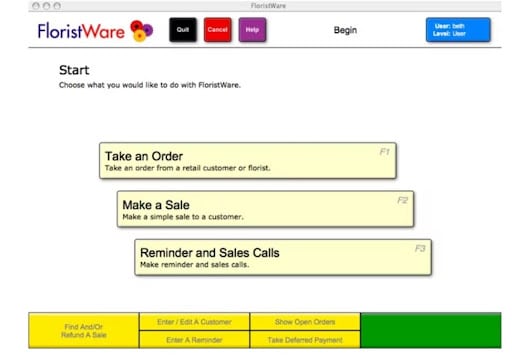 FloristWare POS Dashboard