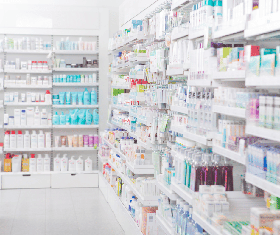 view of the inside of a pharmacy