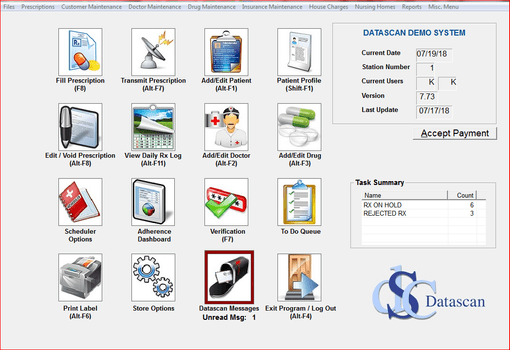 Screenshot of Datascan dashboard courtesy of Softwareconnect