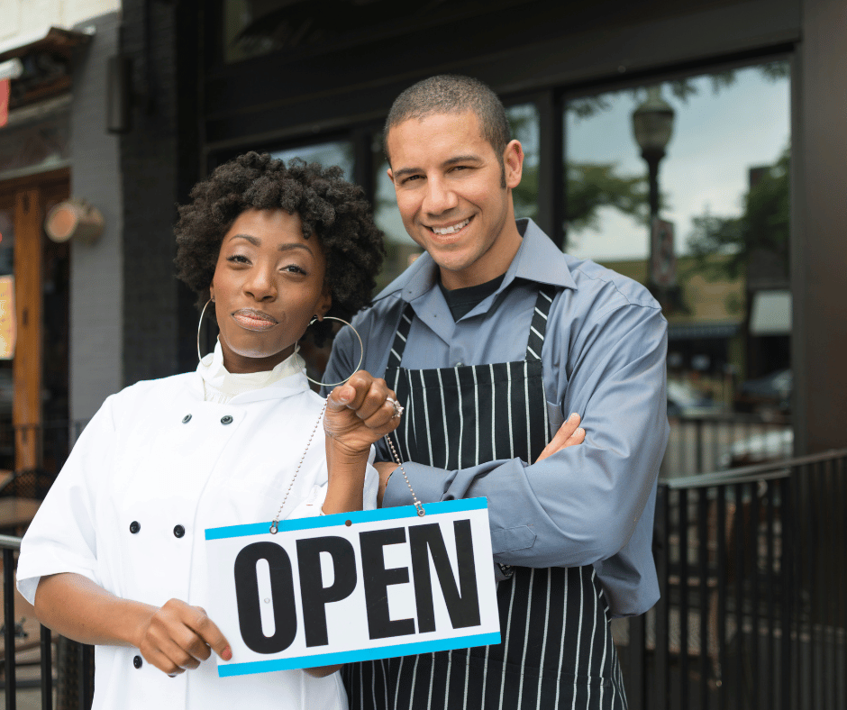 restaurant owners opening their restaurant