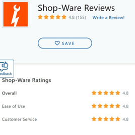 Shop-Ware overall rating overview on Capterra