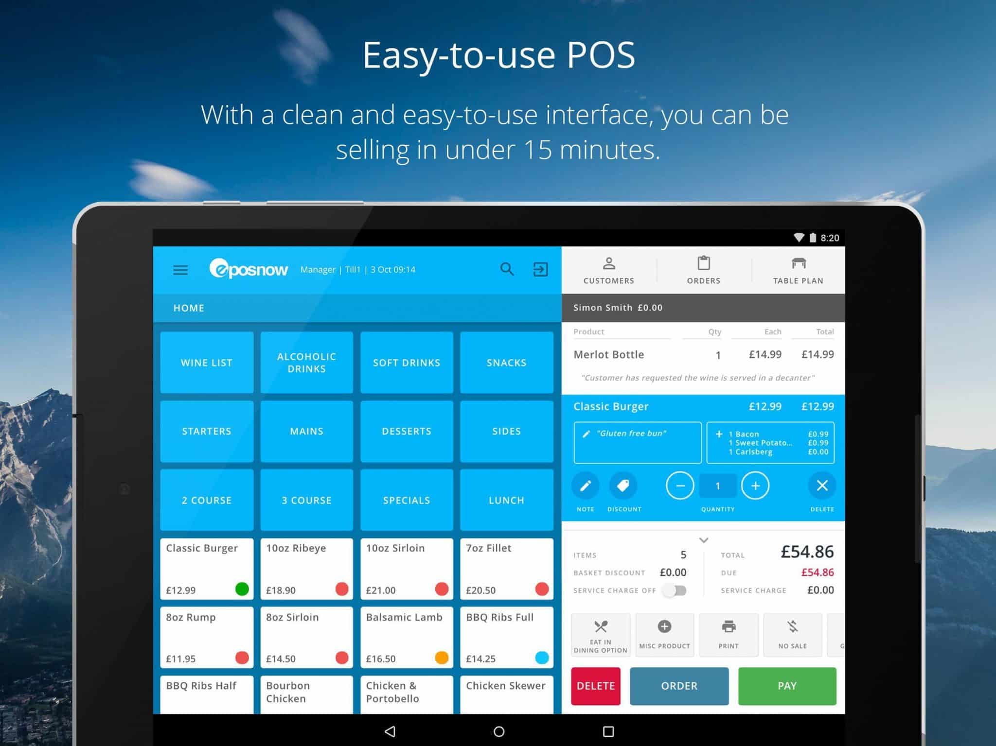 A promotional image for Epos now displaying their software interface