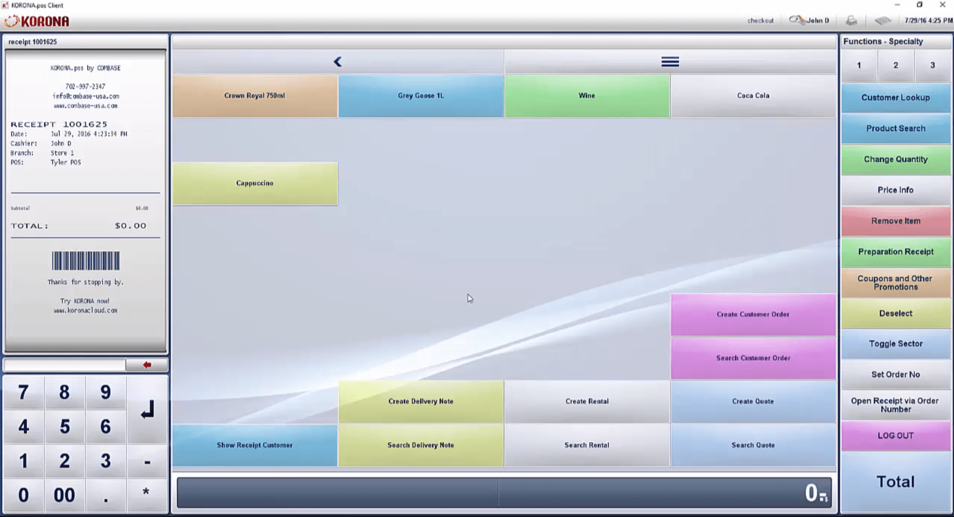 Korona POS Dashboard