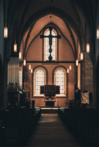 inside view of a church sanctuary