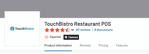 Touchbistro POS Review on Capterra