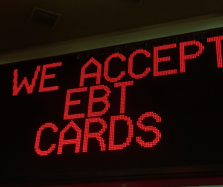 LED We Accept Ebt Cards Sign