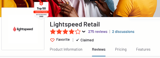 Lightspeed POS Review on Capterra