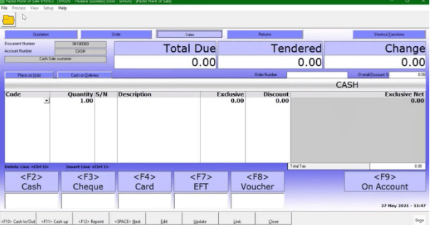 Sage 50Cloud Pastel POS Invoice Processing